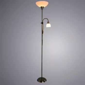 Торшер DUETTO, 1x60Вт E27 + 1х25Вт Е14, цвет бронза