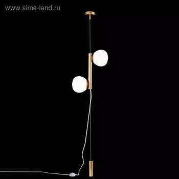 Торшер Erich, 2x40Вт E14 латунь
