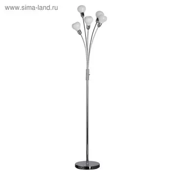 Торшер "Гэлэкси" 5x4W LED хром 25x25x166см