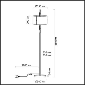 Торшер MARGARET E27 3x40W