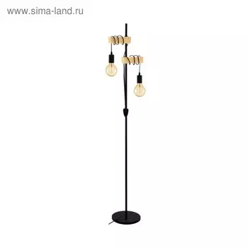 Торшер TOWNSHEND 2x10Вт E27, чёрный, коричневый