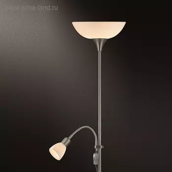Торшер TREND 2x40Вт+100Вт E14+E27 серебро