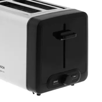 Тостер Bosch TAT4P420, 970 Вт, 6 режимов прожарки, 2 тоста, серебристо-чёрный