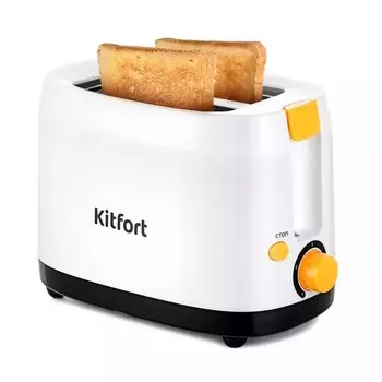 Тостер Kitfort КТ-6206, 750 Вт, 5 режимов прожарки, 2 тоста, чёрно-белый