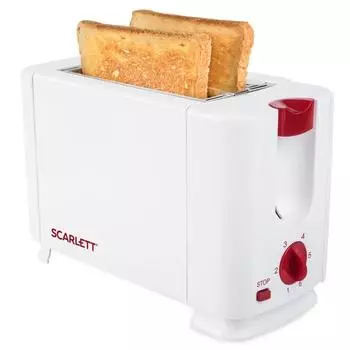 Тостер Scarlett SC-TM11013, 700 Вт, 6 режимов прожарки, 2 тоста, белый