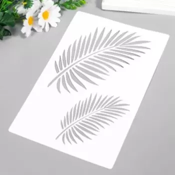 Пластиковый трафарет для творчества «Листья», шаблон, 2416 см