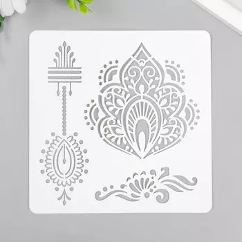 Трафарет "Мехенди" 15х15 см