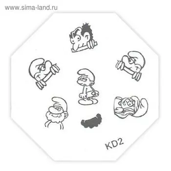 Трафарет металлический для стемпинга KD-02