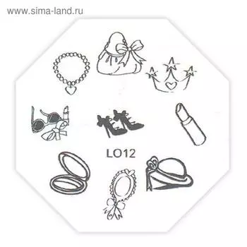 Трафарет металлический для стемпинга LO-12