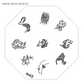 Трафарет металлический для стемпинга M-43