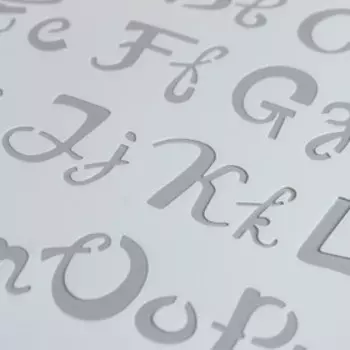 Трафарет пластик "Английский алфавит. Пропись" 26х17,8 см