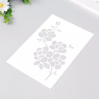 Трафарет "Ветка с цветами" 24х16 см