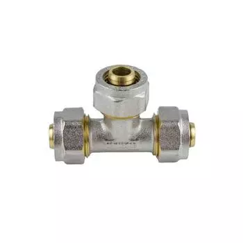 Тройник Aquasfera 7011-01, обжимной, d=16 мм, латунь