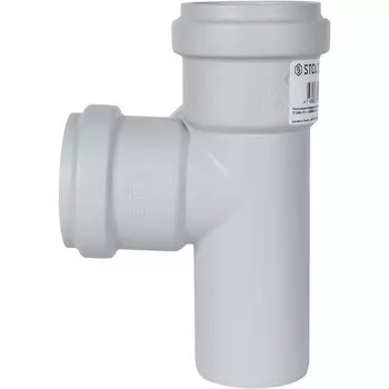 Тройник канализационный STOUT SKB-0016-585887, 58 х 58 мм, 87.5°, бесшумный
