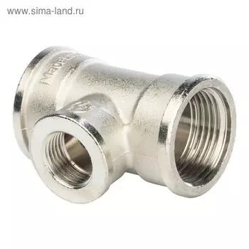 Тройник переходной STOUT SFT-0022-001121, 1" x 1/2" x 1", внутренняя резьба, никел. латунь