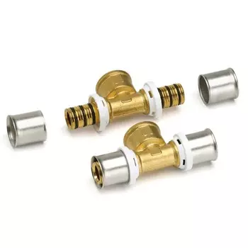 Тройник-пресс RIIFO Omni, d=26 x 1/2" x 26 мм, внутренняя резьба, латунь