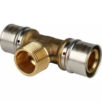 Тройник-пресс STOUT SFP-0008-320132, d=32 х 1" х 32 мм, наружная резьба, латунь