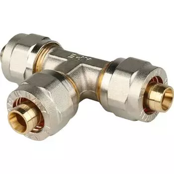 Тройник STOUT SFS-0009-000016, d=16х16х16 мм, для металлопластиковых труб, винтовой