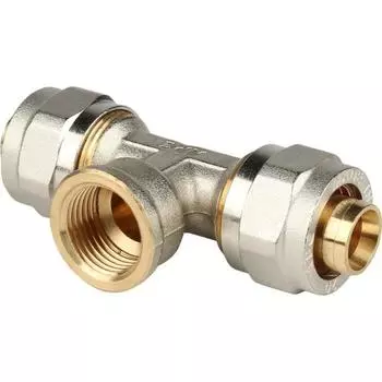 Тройник STOUT SFS-0012-001220, 1/2"х20 мм, наружная резьба, для металлопласт. труб, винтовой