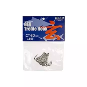 Тройники VANFOOK CT-80, № крючка 4/0, 6 шт., набор, 02954