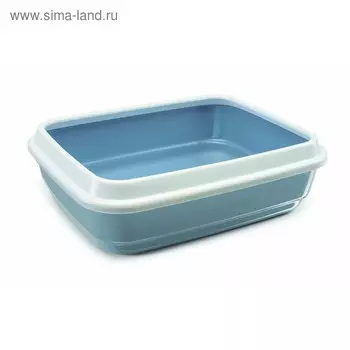 Туалет Imac Jerry для кошек, с бортом, 50 х 40 х 14,5 см, пепельно-синий