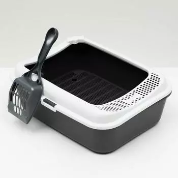 Туалет Сима с бортом + сетка + совок-микс 303913.5 см серый микс FIX