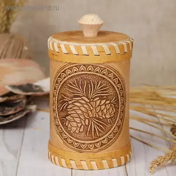 Туес «Шишки», 8810 см, береста