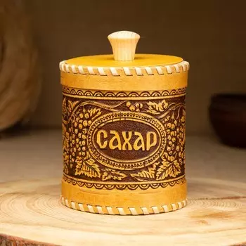 Туес «Смородина», сахар, D - 10 см, 14,5 10,5 см, береста