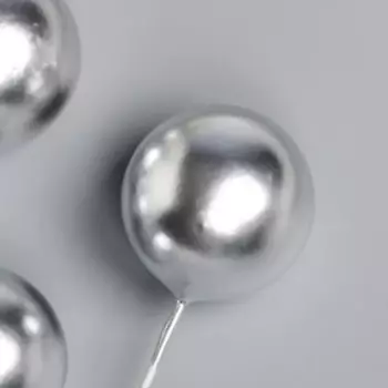Тычинки для цветов "Шарик серебряный" d=3 см