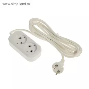Удлинитель UNIVersal Е-202, 2 розетки, 3 м, ПВС 2х0.75, 10 А