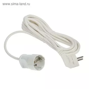 Удлинитель UNIVersal УШ-16, 1 розетка, 5 м, 16 А, 3500 Вт, ПВС 3x1 мм2, с з/к , белый