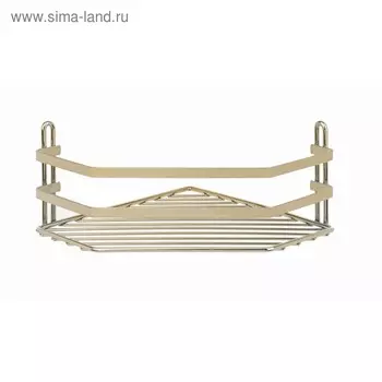 Угловая полка в ванную, 202010 см, цвет золотистый