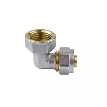 Угольник Aquasfera 7007-03, обжимной, 20 мм х 1/2" х 90°, внутренняя резьба, латунь