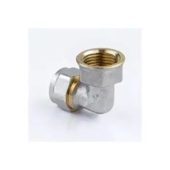 Угольник Aquasfera 7007-06, обжимной, 26 мм х 1" х 90°, внутренняя резьба, латунь
