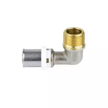 Угольник-пресс Aquasfera 8006-01, 16 мм х 1/2" х 90°, наружная резьба, латунь