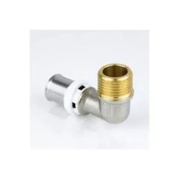 Угольник-пресс Aquasfera 8006-03, 20 мм х 1/2" х 90°, наружная резьба, латунь