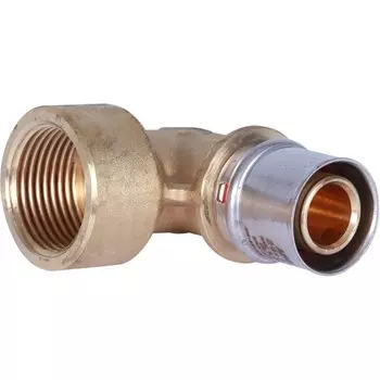 Угольник-пресс STOUT SFP-0010-000126, 1" х 26 мм, внутренняя резьба, переходной, латунь