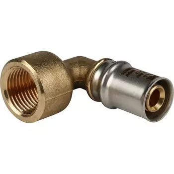 Угольник-пресс STOUT SFP-0010-001216, 1/2" х 16 мм, внутренняя резьба, переходной, латунь