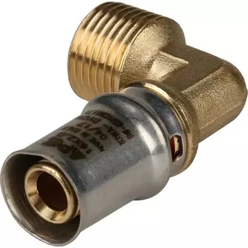 Угольник-пресс STOUT SFP-0011-001216, 1/2" х 16 мм, наружная резьба, переходной, латунь