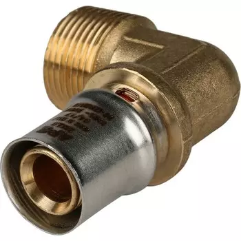 Угольник-пресс STOUT SFP-0011-003420, 3/4" х 20 мм, наружная резьба, переходной, латунь