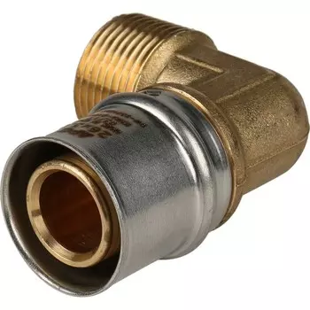 Угольник-пресс STOUT SFP-0011-003426, 3/4" х 26 мм, наружная резьба, переходной, латунь