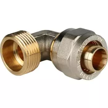Угольник STOUT SFS-0006-003420, 3/4"x20 мм, наруж. резьба, для металлопласт. труб, винтовой