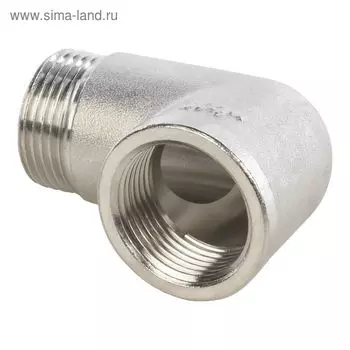 Угольник STOUT SFT-0012-000034, 3/4", наружная/внутренняя резьба, никелированная латунь