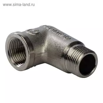 Угольник STOUT SFT-0012-000038, 3/8", наружная/внутренняя резьба, никелированная латунь