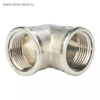 Угольник STOUT SFT-0014-000001, 1", внутренняя/внутренняя резьба, никелированная латунь