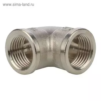 Угольник STOUT SFT-0014-000012, 1/2", внутренняя/внутренняя резьба, никелированная латунь