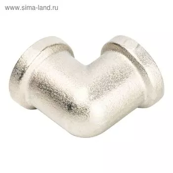 Угольник STOUT SFT-0014-000014, 1/4", внутренняя/внутренняя резьба, никелированная латунь