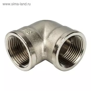 Угольник STOUT SFT-0014-000034, 3/4", внутренняя/внутренняя резьба, никелированная латунь