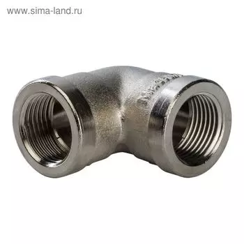 Угольник STOUT SFT-0014-000038, 3/8", внутренняя/внутренняя резьба, никелированная латунь