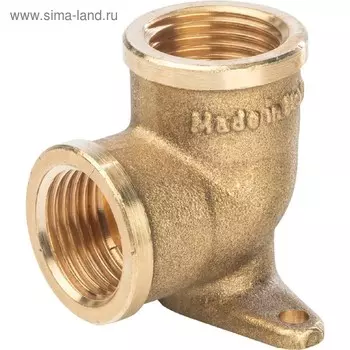 Угольник STOUT SFT-0038-000012, 1/2", внутренняя/внутренняя резьба, с креплением